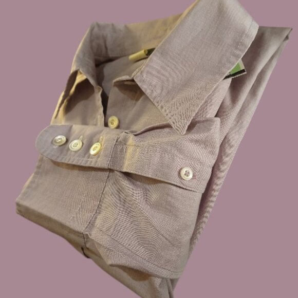 J. CREW Heathered Lilac Slim Fit 100% Cotton Button Shirt - L- EUC - Picture 4 of 11